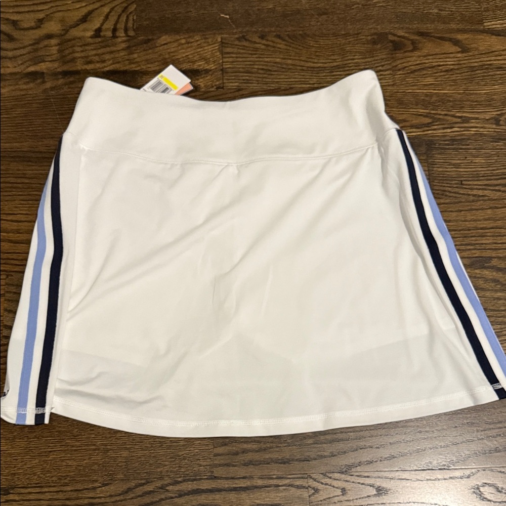 Vineyard Vines White Skort with Navy and Light Blue Stripes - Picture 3 of 4